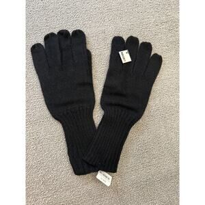 Carolina Amato Men Holed It One Size Black Cashmere Gloves